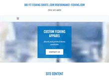 Tablet Screenshot of drifitfishingshirts.com